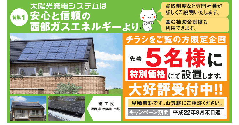 西部ガスエネルギー折込チラシ