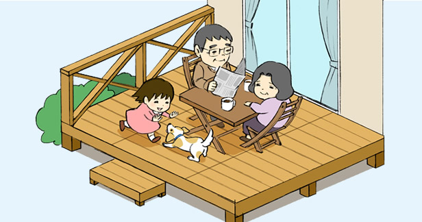 屋外｜ウッドデッキ